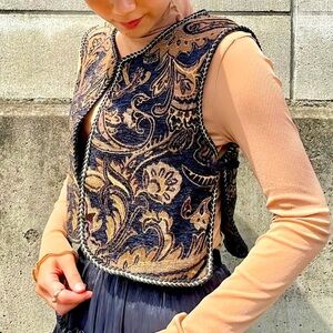 House of Harlow 1960 Embroidered Jacquard Vest